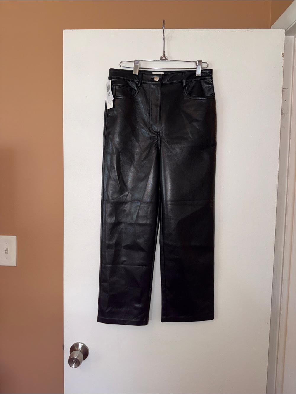 Wilfred Black Faux Leather Melina Cropped Pants